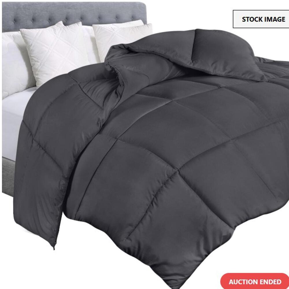 COMFORTER DOWN ALTERNATIVE-QUEEN-CHARCOAL